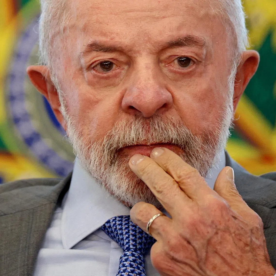 FILE PHOTO: Brazil's President Luiz Inacio Lula da Silva looks on during a ceremony at the Planalto Palace, in Brasilia, Brazil, May 11, 2026. REUTERS/Adriano Machado     TPX IMAGES OF THE DAY/File Photo