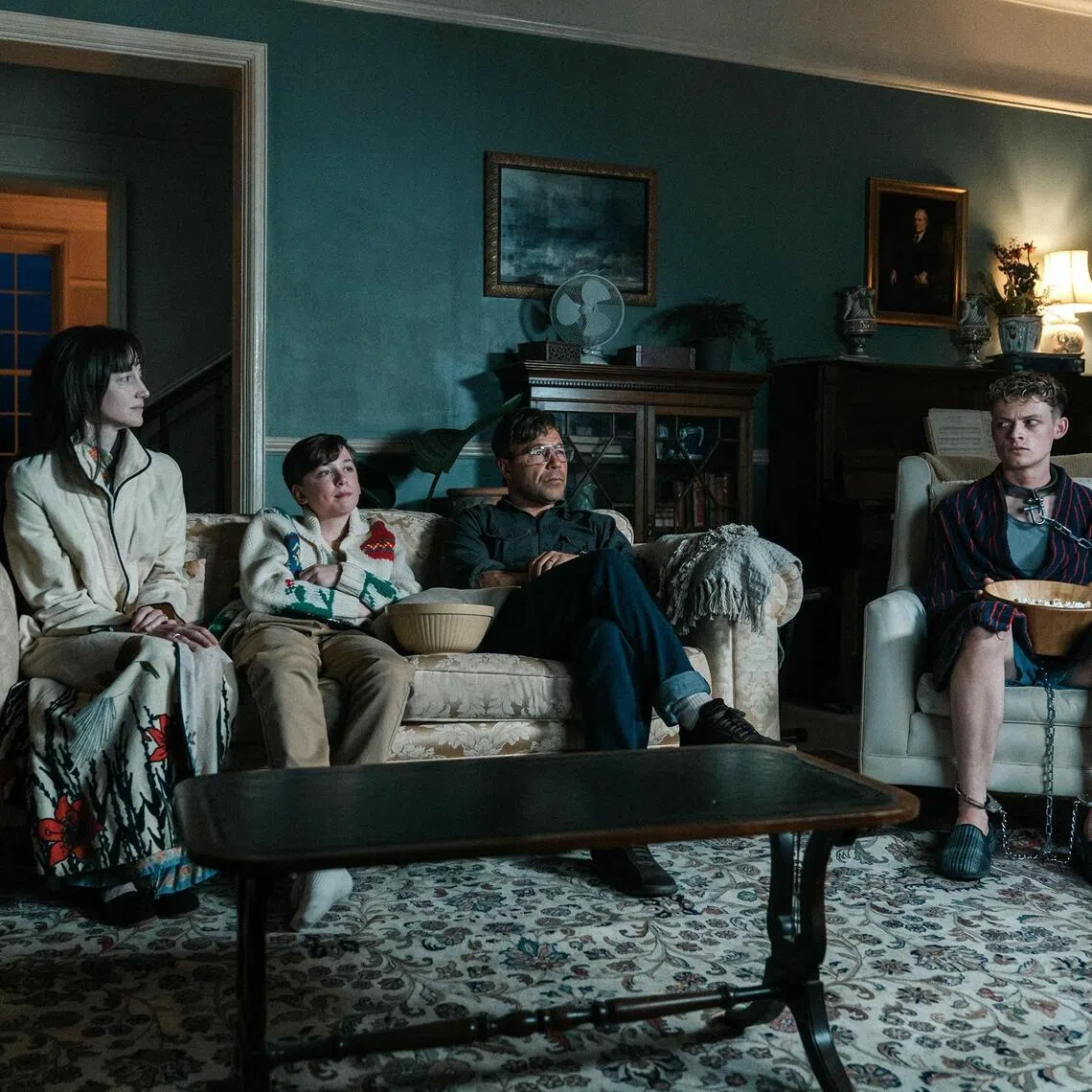 (From left) Andrea Riseborough, Kit Rakusen, Stephen Graham and Anson Boon in Good Boy.