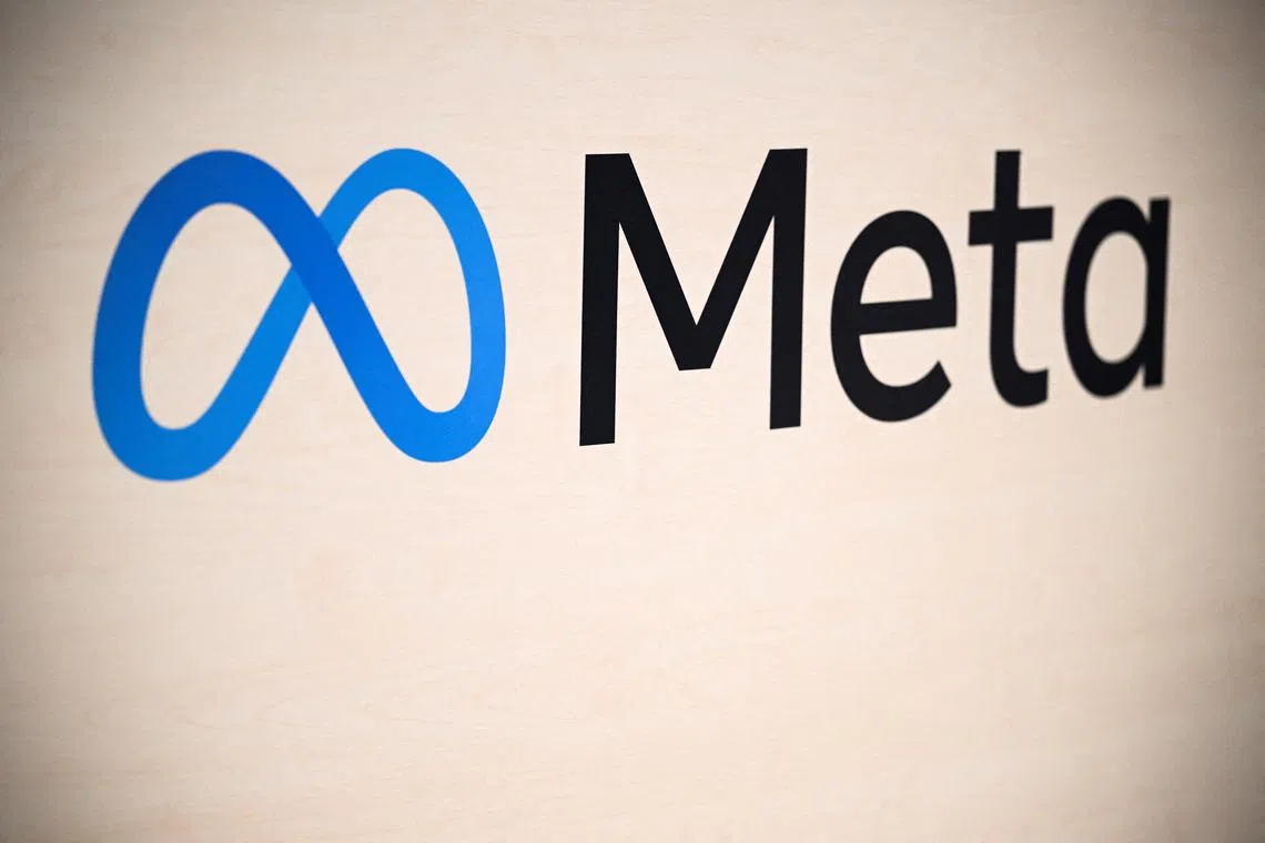 FILE PHOTO: A Meta logo is pictured at a trade fair in Hannover Messe, in Hanover, Germany, April 22, 2024.  REUTERS/Annegret Hilse/File Photo