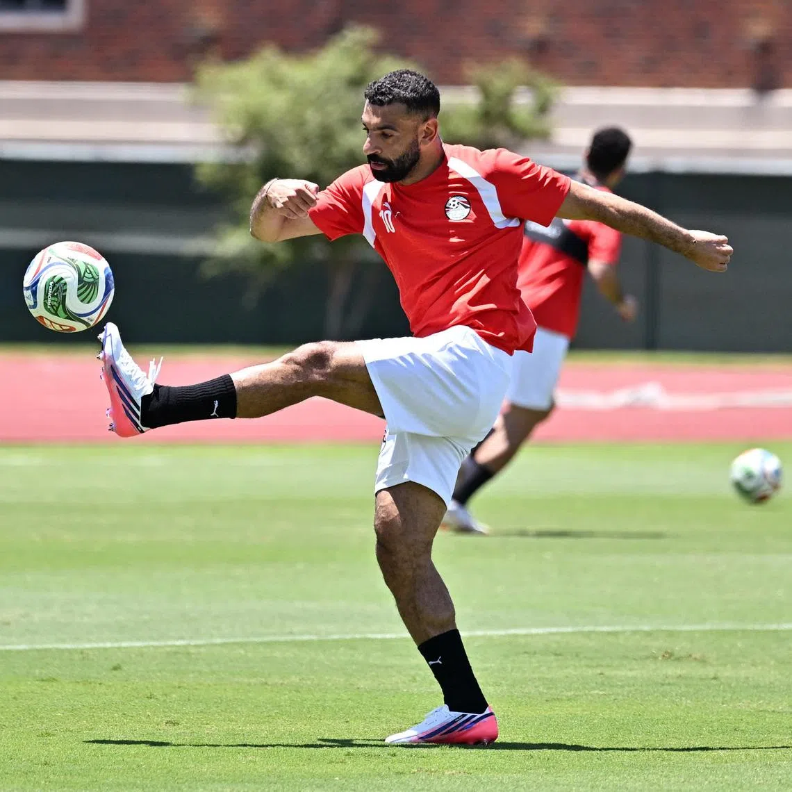 Soccer Football - FIFA World Cup 2026 - Egypt Training - Southern Methodist University, Dallas, Texas, U.S. - July 2, 2026 Egypt's Mohamed Salah during training IMAGN IMAGES via Reuters/Maria Lysaker
