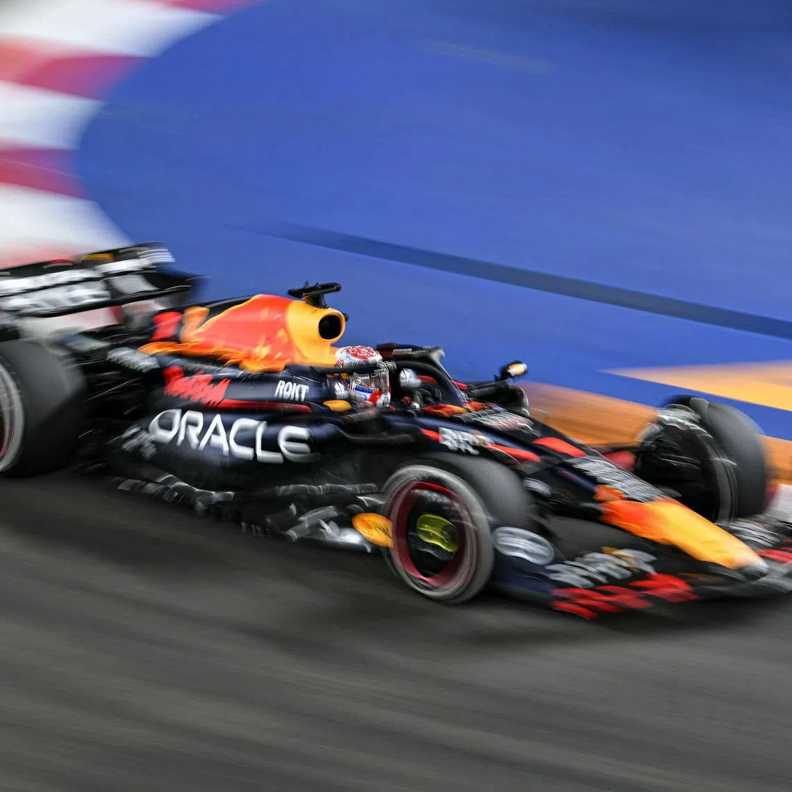 Red Bull's Max Verstappen at the Formula One Singapore Airlines Singapore Grand Prix. 