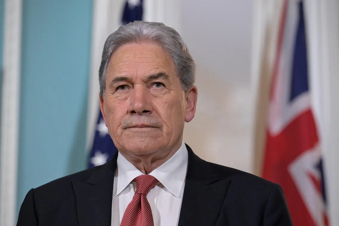 New Zealand Foreign Minister Winston Peters looks on on the day he meets with U.S. Secretary of State Antony Blinken at the State Department in Washington, U.S., April 11, 2024. REUTERS/Craig Hudson/File Photo