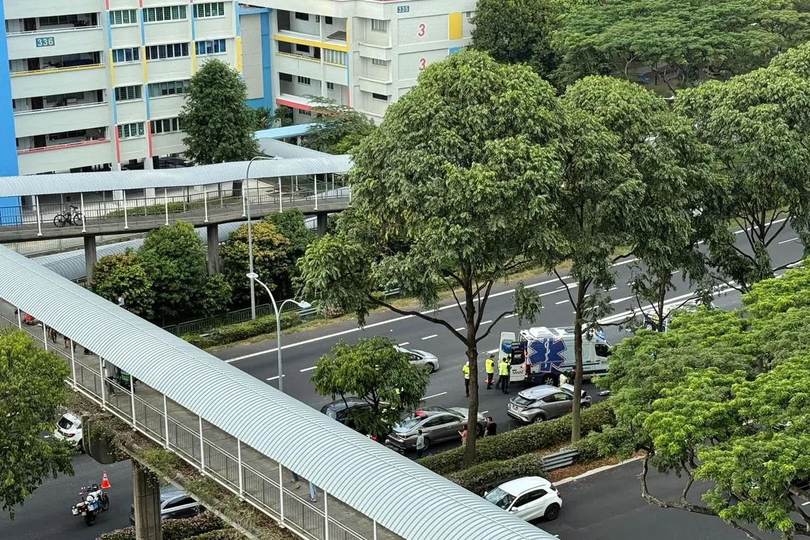 Four people were taken conscious to Changi General Hospital.