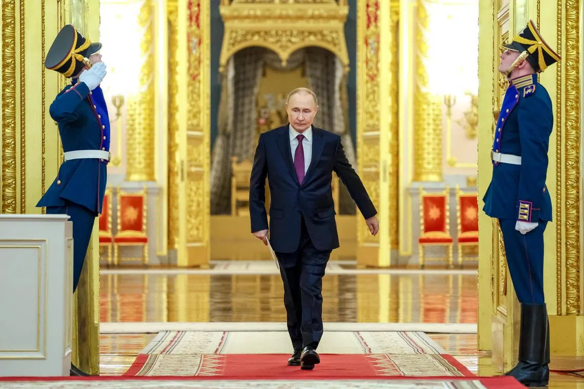 Russian President Vladimir Putin is facing economic headwinds, with a sharp slowdown in economic growth and higher inflation.