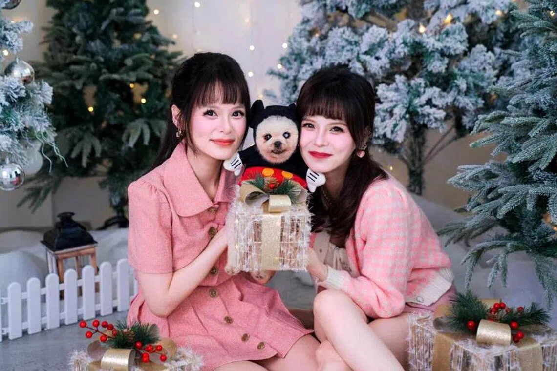 Actresses Jayley (left) and Hayley Woo are pawrents to a 14-year-old male Pomeranian named Buibui. 
