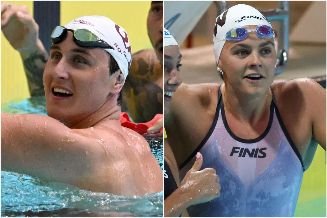 Cameron McEvoy (left) and Shayna Jack both swam the two fastest 50m freestyles of the year on Sunday.
