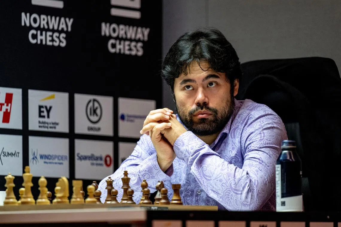 Hikaru Nakamura looks on during Norway Chess 2024 which is held in Finansparken in Stavanger, Norway May 27, 2024.  NTB/Carina Johansen/via REUTERS/File Photo