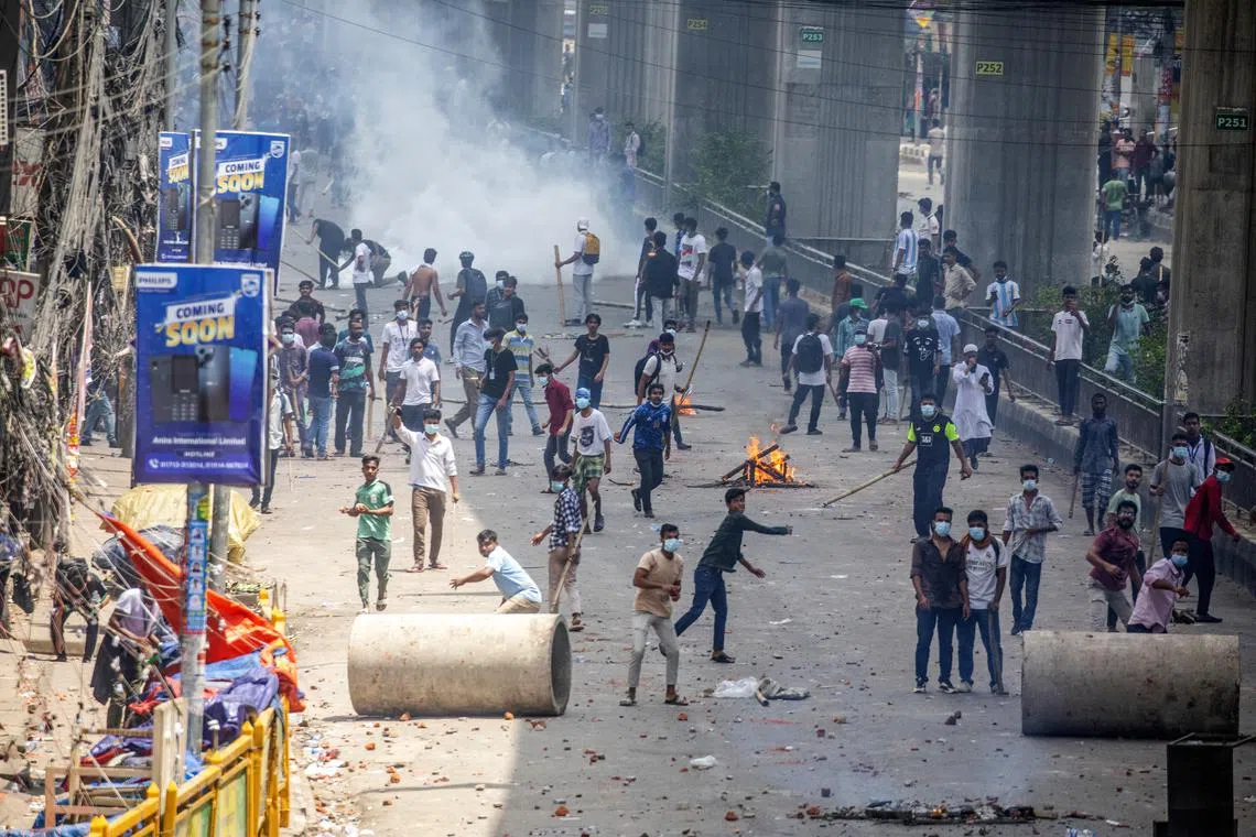 Near-daily marches this month have called for an end to a quota system that reserves more than half of civil service posts for specific groups.