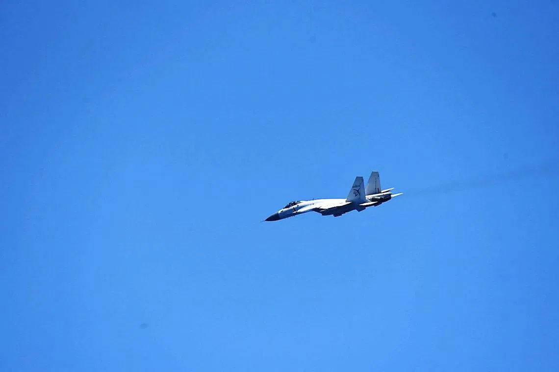 A file photo of China's fighter aircrafts. 