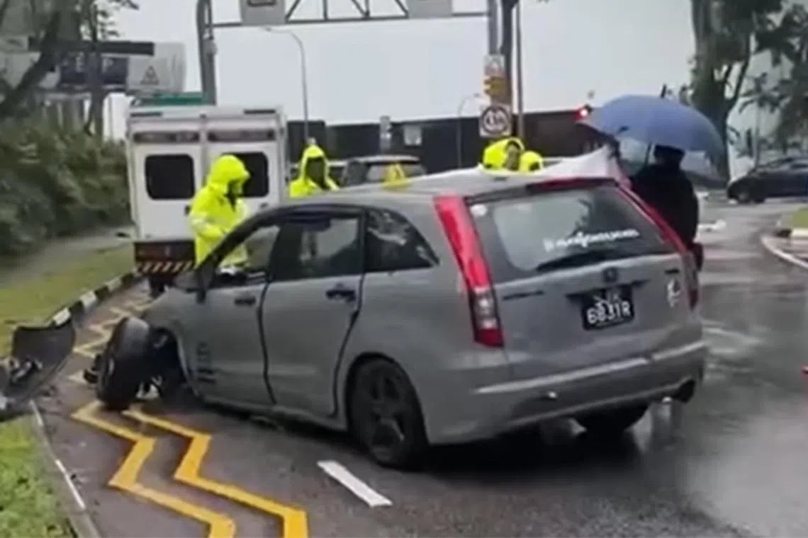 A 27-year-old man who left the scene of an accident near the Istana on Saturday morning has been arrested.