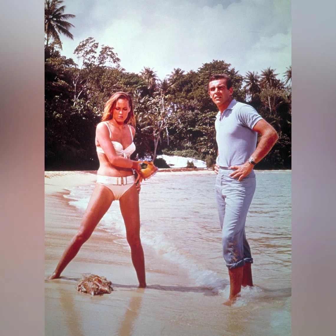 Sean Connery (right) and Ursula Andress in Dr. No.