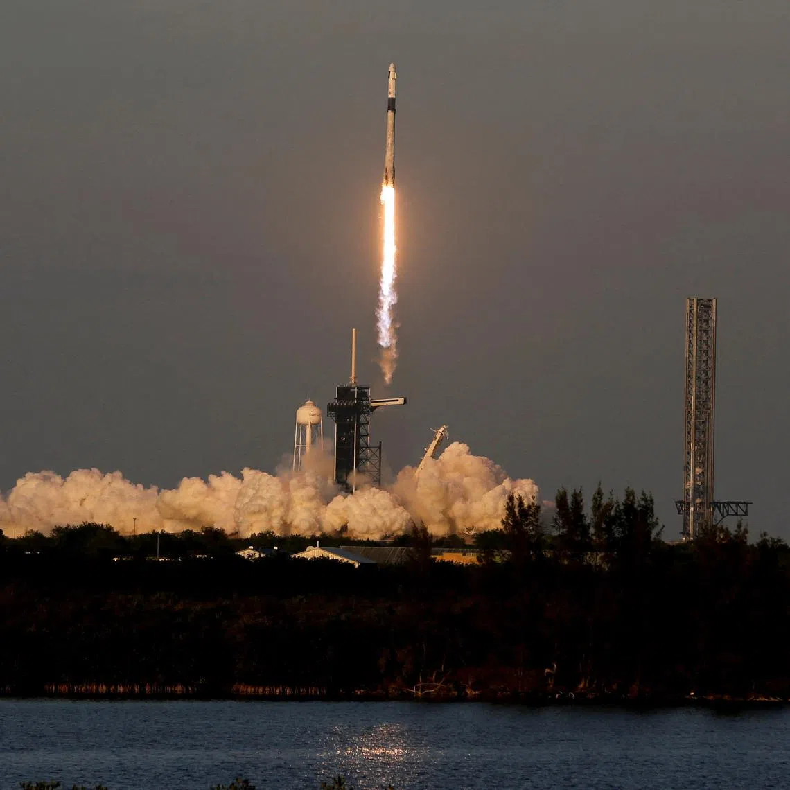 FILE PHOTO: SpaceX's Falcon 9 rocket lifts off, carrying NASA's Crew-10 astronauts to the International Space Station at the Kennedy Space Center in Cape Canaveral, Florida, U.S., March 14, 2025. REUTERS/Joe Skipper/File Photo
