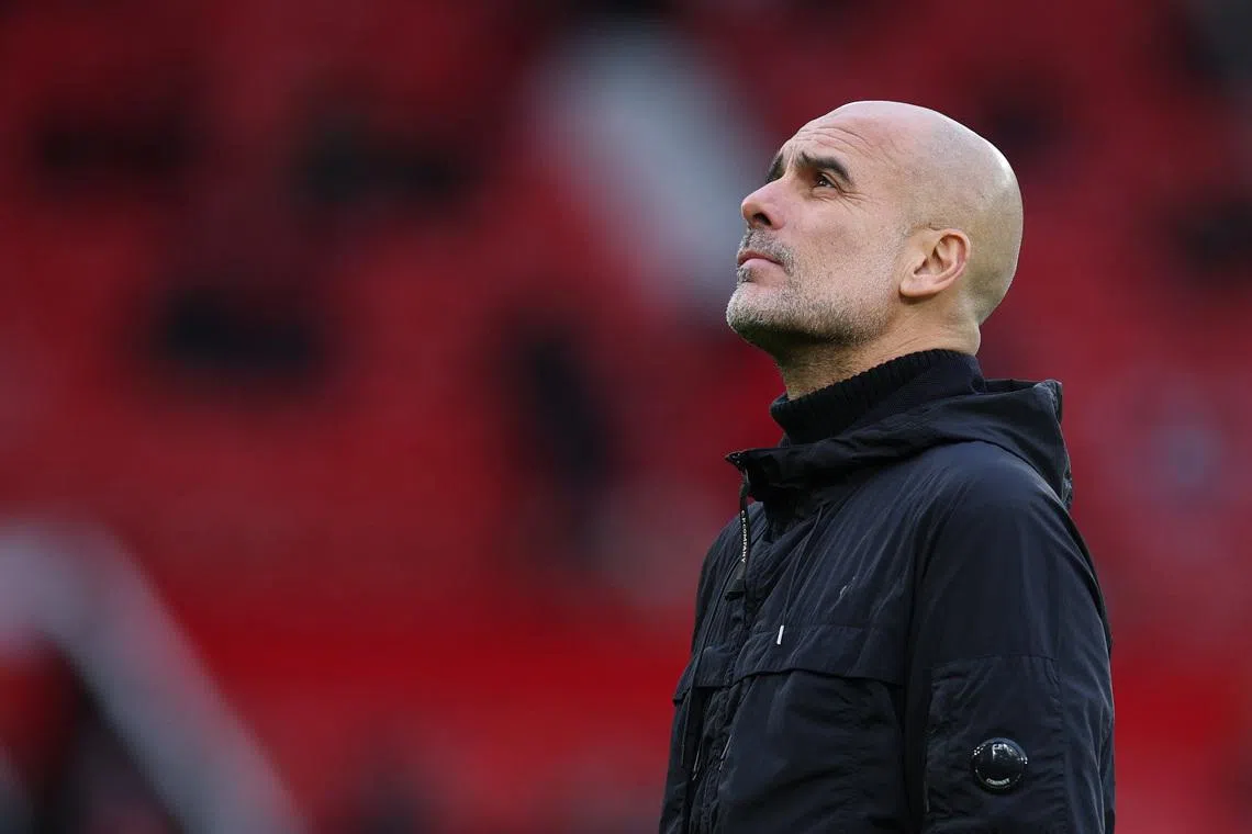 Soccer Football - Premier League - Manchester United v Manchester City - Old Trafford, Manchester, Britain - January 17, 2026 Manchester City manager Pep Guardiola inside the stadium before the match REUTERS/Phil Noble