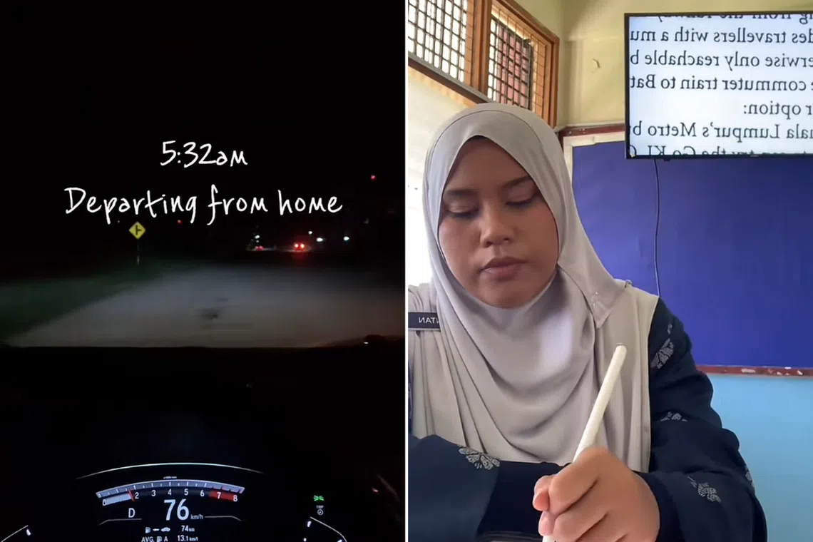 The teacher in Perak has been making the commute for the past eight months. 
