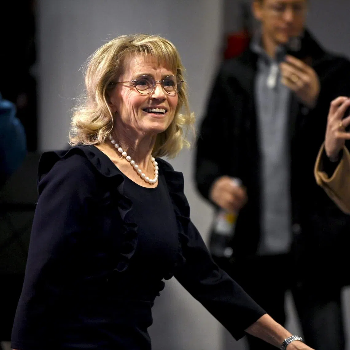 Finnish Member of Parliament Paivi Rasanen, accused of incitements against a minority group, arrives to attend a court session at Helsinki District Court in Helsinki, Finland January 24, 2022. Lehtikuva/Antti Aimo-Koivisto/via REUTERS