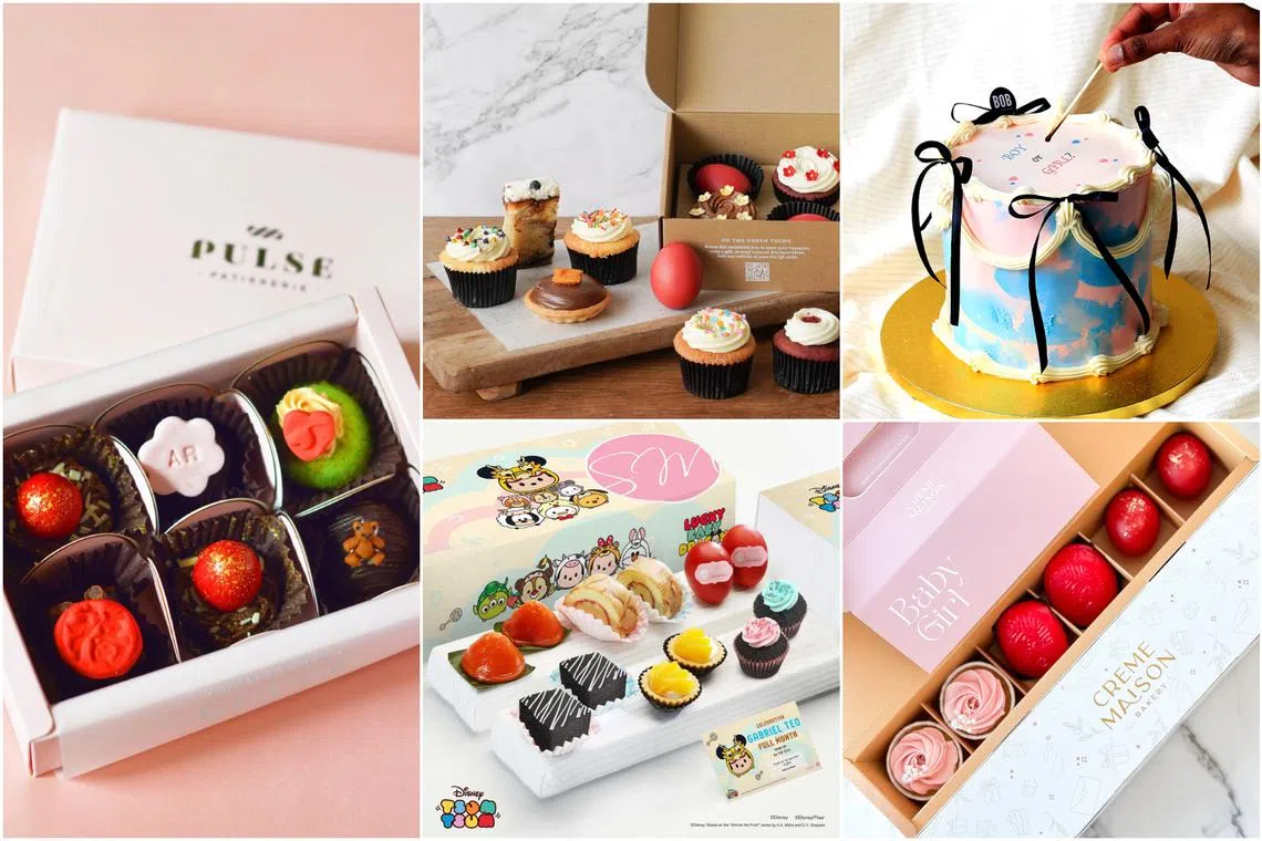 (Clockwise from left) Food treats to celebrate special occasions from Pulse Patisserie, Plain Vanilla, Bob the Baker Boy, Creme Maison Bakery and Sweetest Moments.