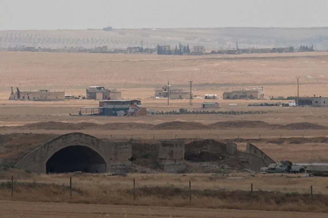 The Abu al-Duhur airbase in Syria following strikes on Aug 18.