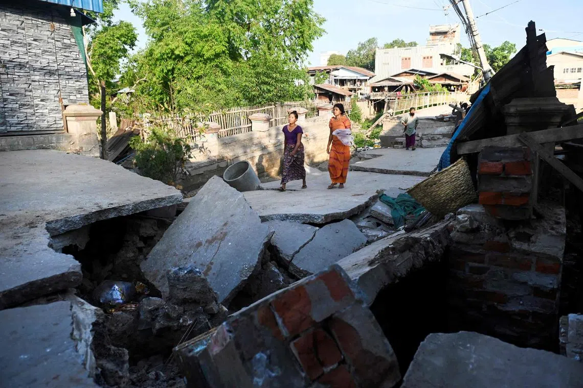 The World Bank said direct damages to property and infrastructure from the earthquake were estimated at US$11 billion (S$14.10 billion), or 14 per cent of the nation’s GDP. 