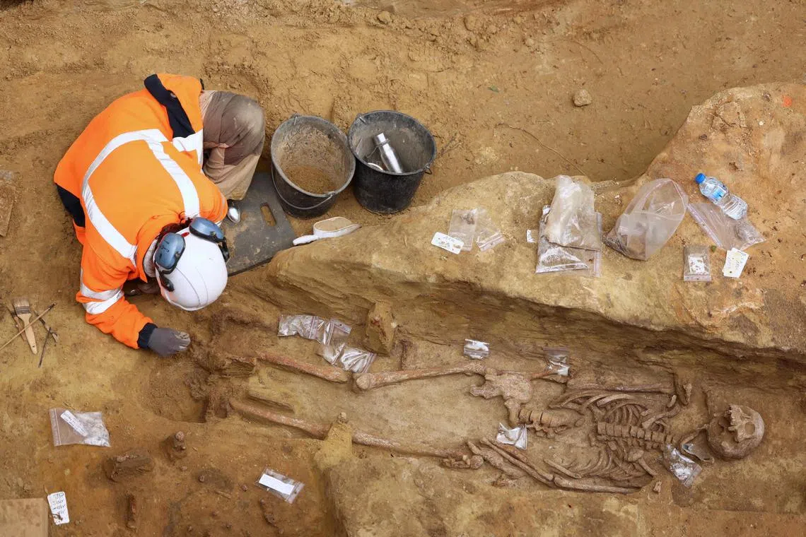 Archaeologists have unearthed skeletons, jewellery and the entire skeleton of a pig at the newly discovered necropolis.