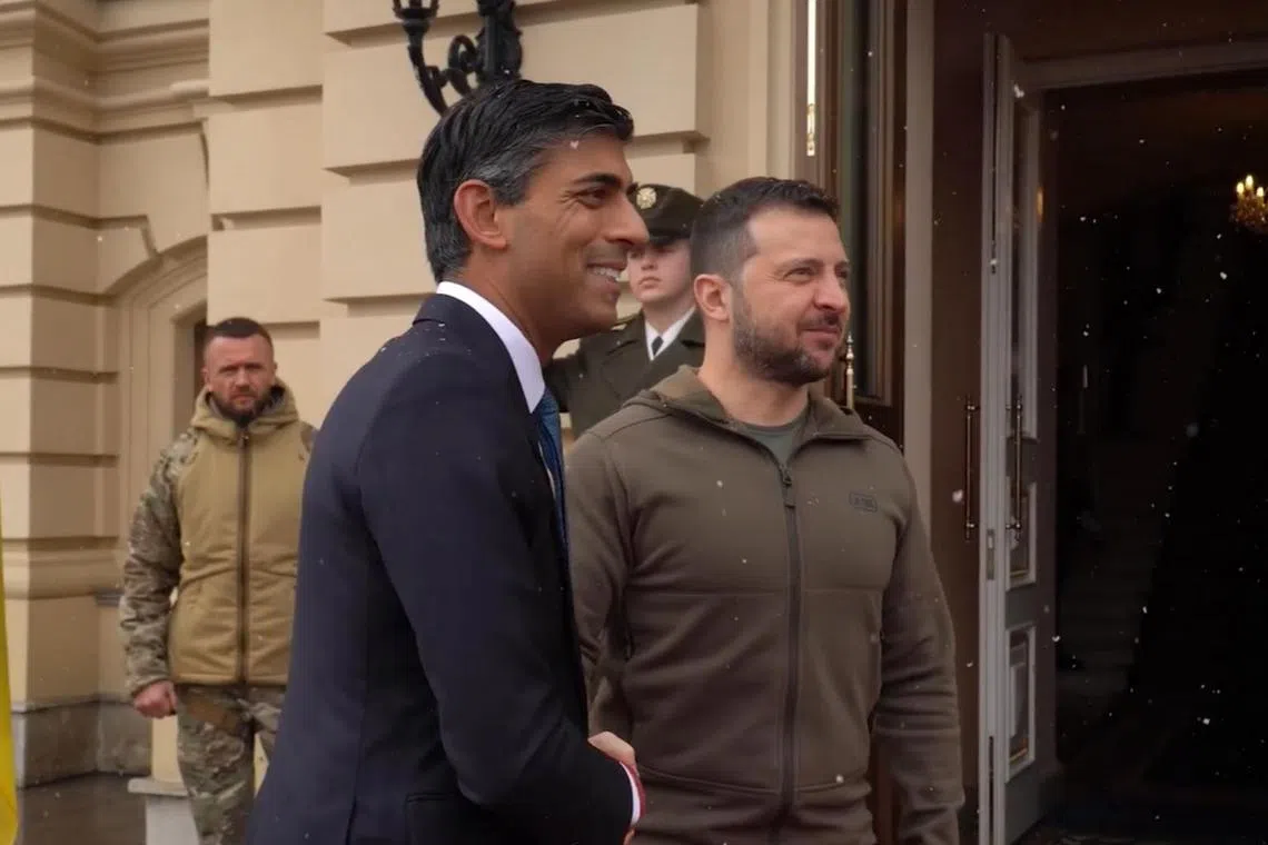 Ukrainian President Volodymyr Zelensky said he discussed important issues for both countries and for global security with British PM Rishi Sunak.