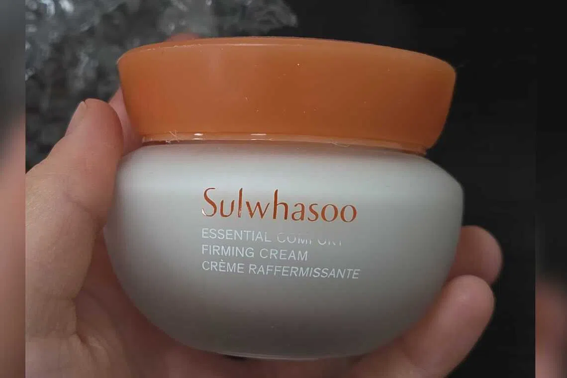 A fake Sulwhasoo cream that had been illegally imported from China and listed on Korean e‑commerce sites as authentic.