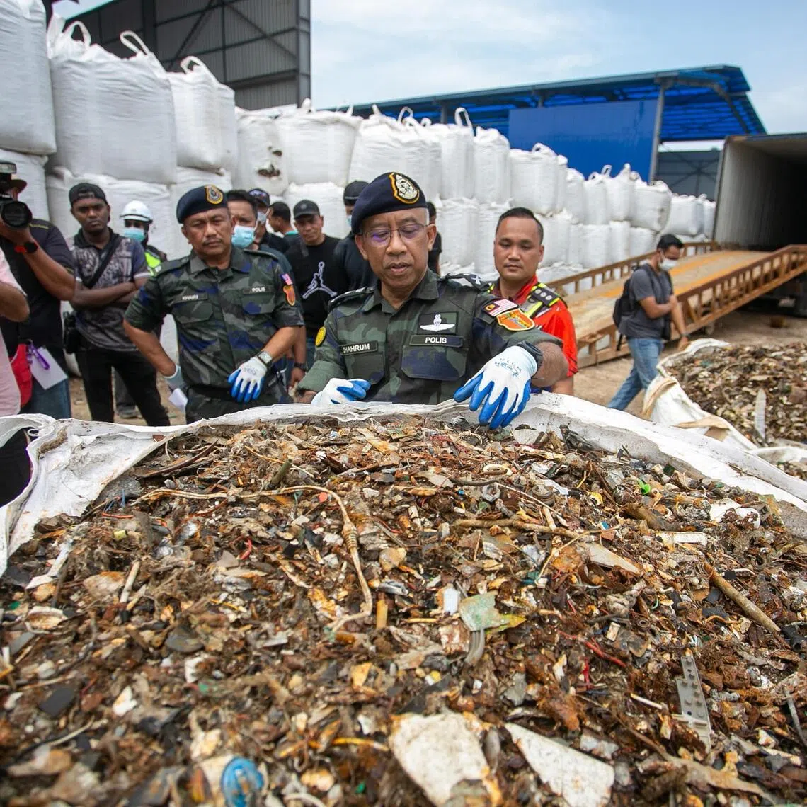 Special task force officials intercepted 242 tonnes of e-waste during a raid on March 30 at Port Klang, Malaysia’s biggest and busiest harbour.