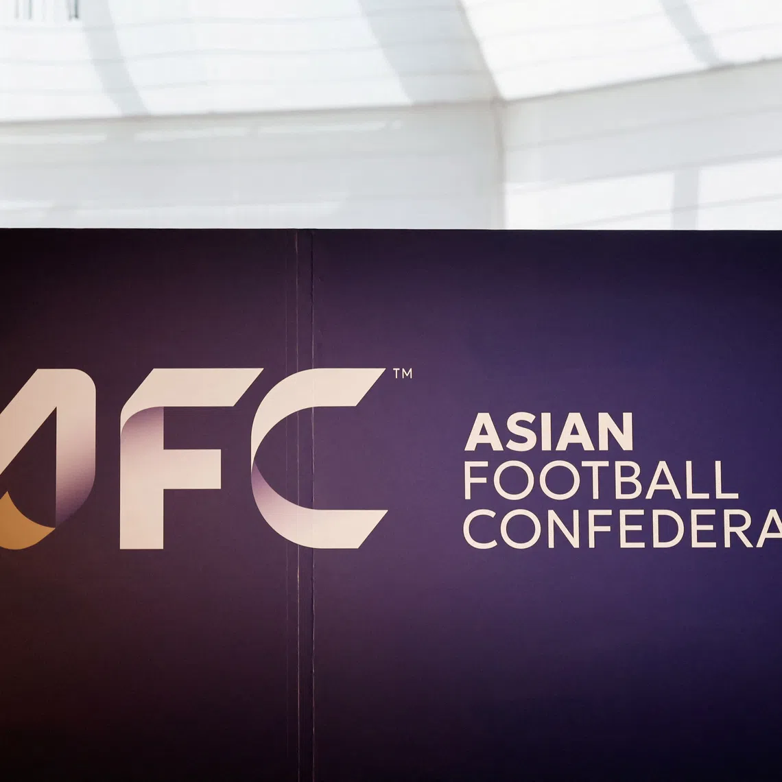 The logo of the Asian Football Confederation (AFC) at a venue for its extraordinary congress in Tokyo, Japan, October 23, 2026. REUTERS/Kim Kyung-Hoon
