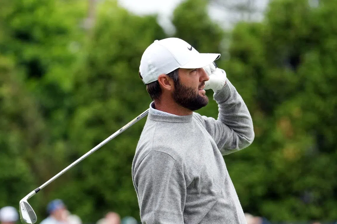 May 11, 2026; Newtown Square, Pennsylvania, USA; Scottie Scheffler during a practice round of the PGA Championship golf tournament at Aronimink Golf Club. Mandatory Credit: James Lang-Imagn Images