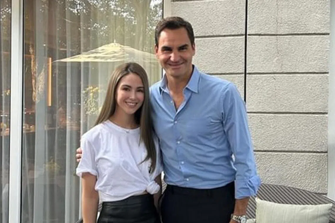 Taiwanese-Australian actress Hannah Quinlivan posts photos with Swiss tennis legend Roger Federer on social media on Oct 16.