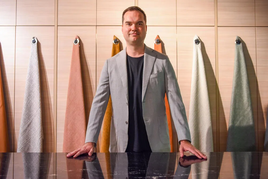 Mr David Woollcott, chief executive of King Living, at the furniture brand's flagship showroom in Kallang. He was in Singapore last week as part of an 11-day whirlwind tour of the Australian brand’s major markets in Asia and Britain.