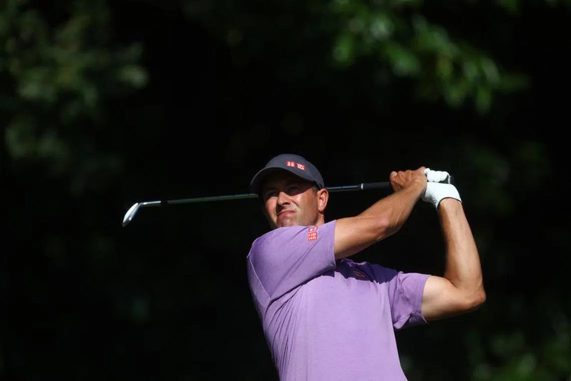 FILE PHOTO: Golf - European Tour - BMW PGA Championship - Wentworth, Virginia Water, Britain - September 16, 2023 Australia's Adam Scott in action during the third round Action Images via Reuters/Paul Childs/File Photo