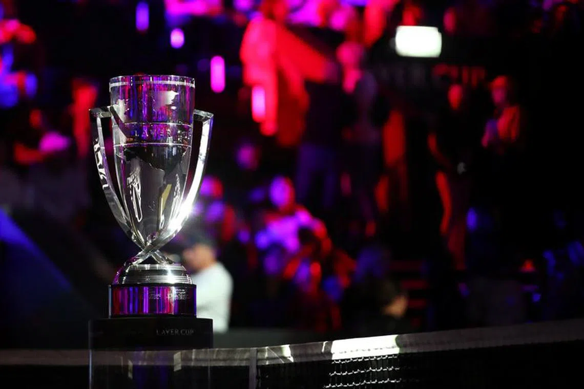 Tennis - Laver Cup - Palexpo, Geneva, Switzerland - September 20, 2019  General view of the Laver Cup trophy before the start of play  REUTERS/Denis Balibouse/File Photo