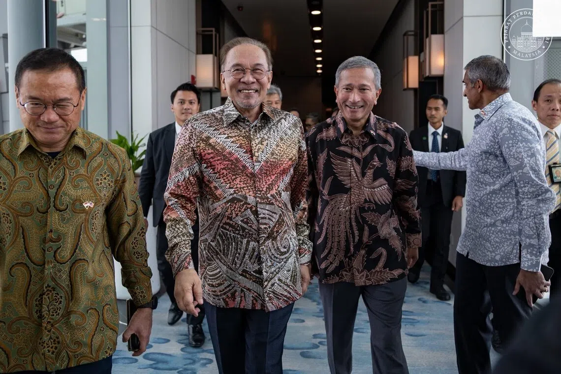 Malaysian Prime Minister Anwar Ibrahim arrived in Singapore for the 12th Singapore-Malaysia Leaders' Retreat.