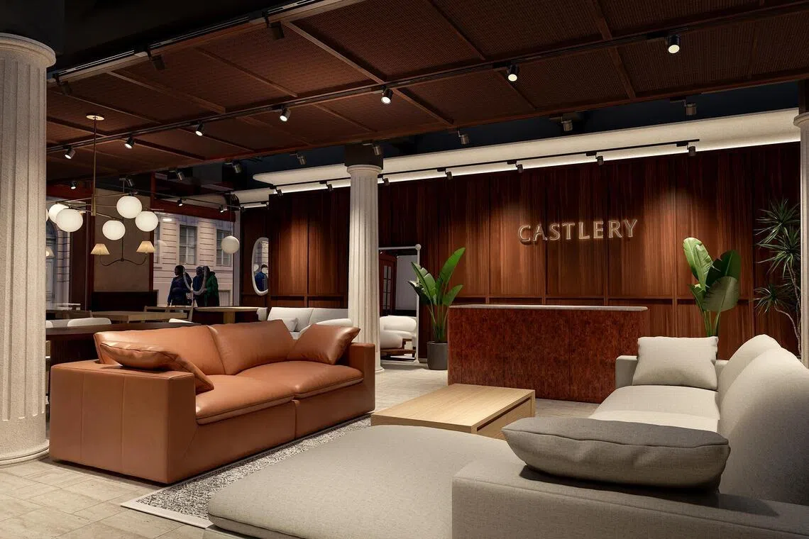 Artist’s impresion of Singapore furniture brand Castlery’s 3,000 sq ft flagship store in New York, which opens on May 15. 