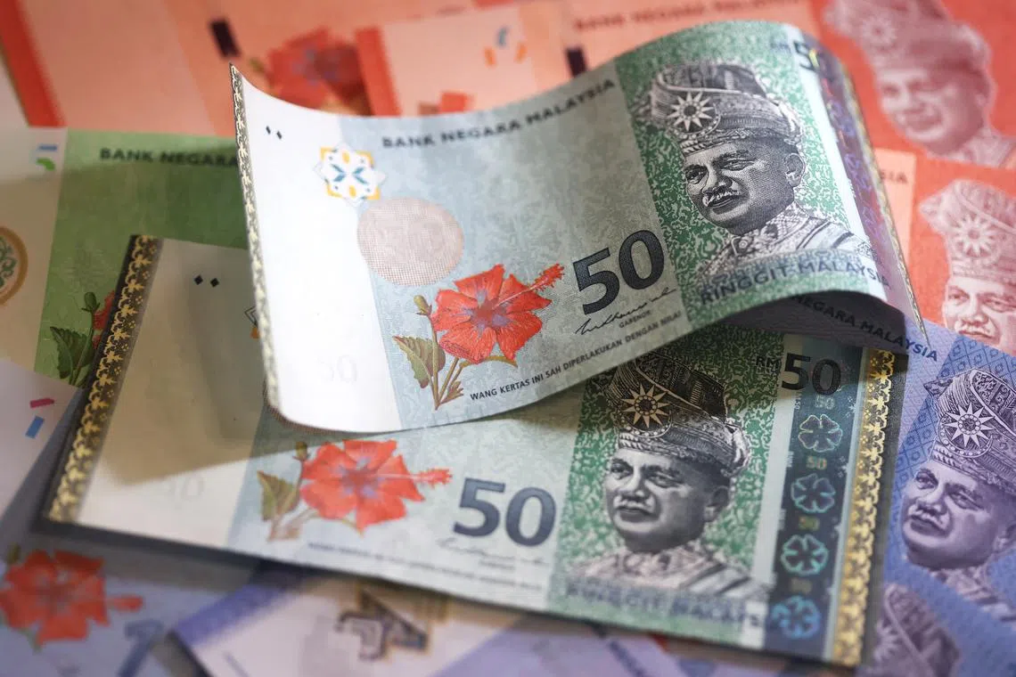 Against the Singapore dollar, the ringgit was trading at 3.1276 at 9.35am, down 0.7 per cent from its close last Friday (Jan 23). 