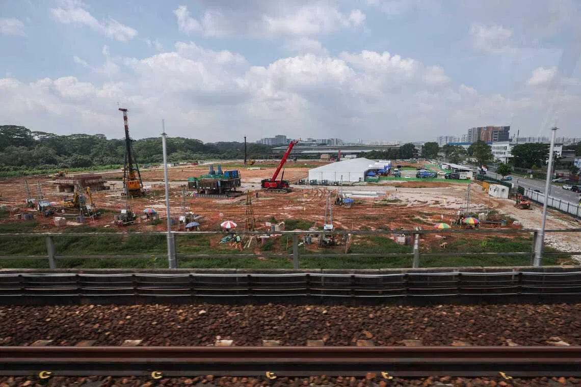 Construction is under way for Sheng Siong’s new Integrated Headquarters and Distribution Centre in Sungei Kadut on July 13.