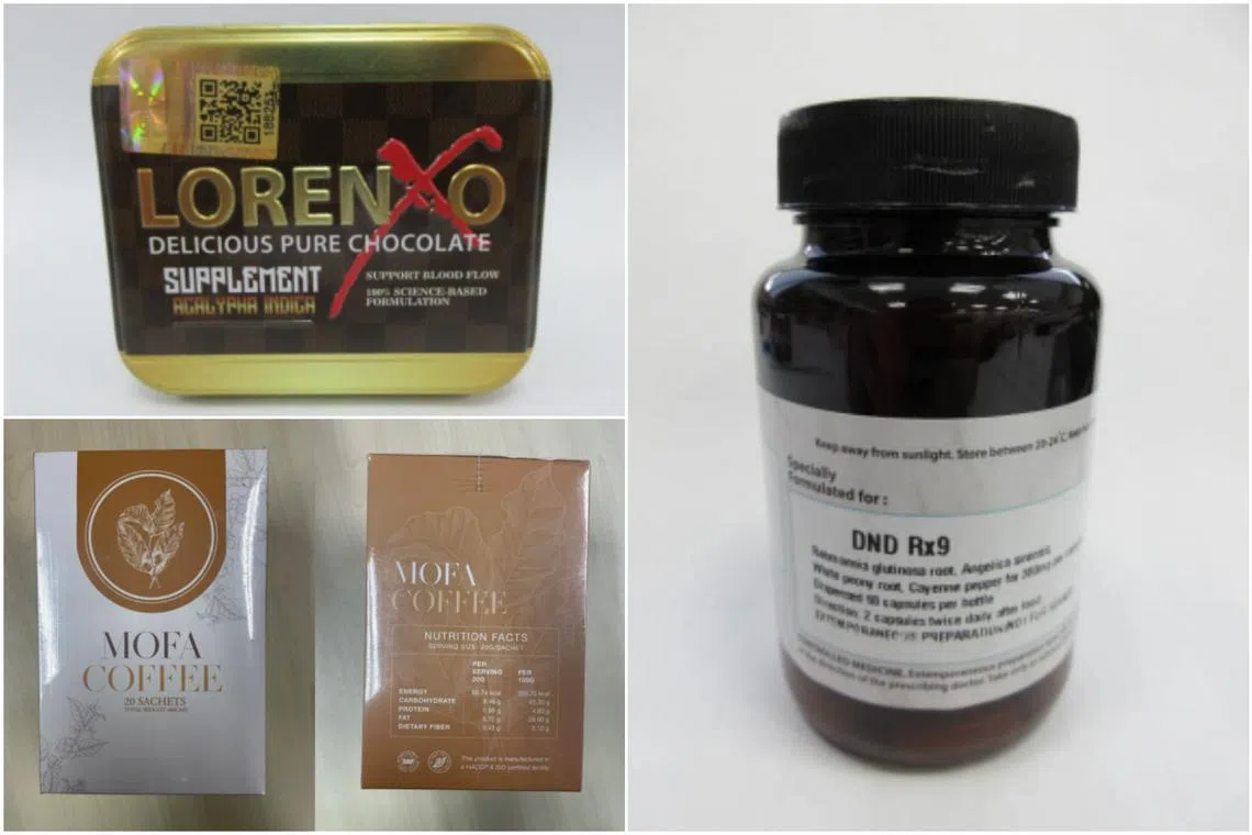 Checks revealed that the three products contained ingredients that could cause serious harm.