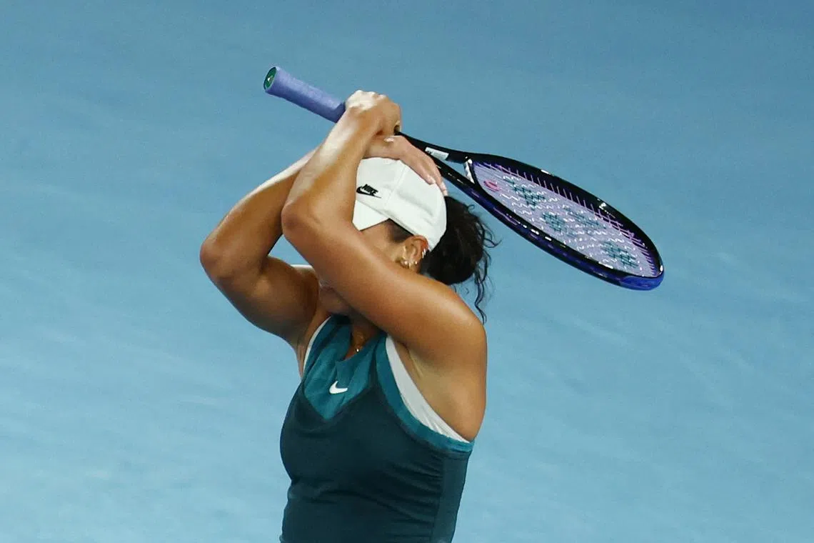 Tennis - Australian Open - Melbourne Park, Melbourne, Australia - January 25, 2025 Madison Keys of the U.S. celebrates after winning the final against Belarus' Aryna Sabalenka REUTERS/Edgar Su