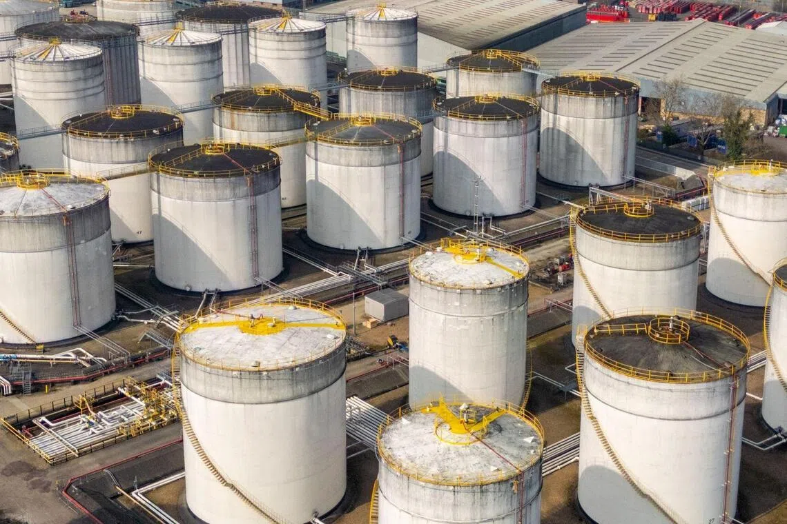 Brent crude tumbled as much as 14 per cent on March 23 before closing below US$100 for the first time in almost two weeks.