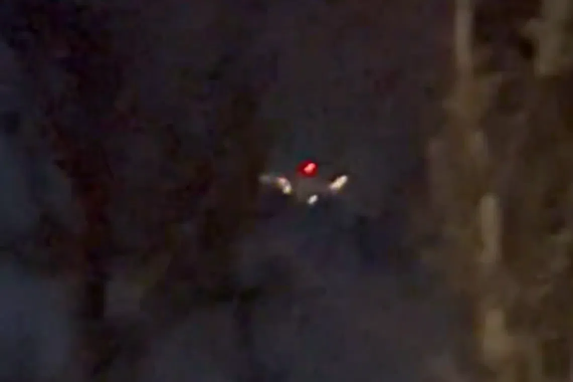 The distinctive blinking lights and whirling rotors of large UAVs have been over New J