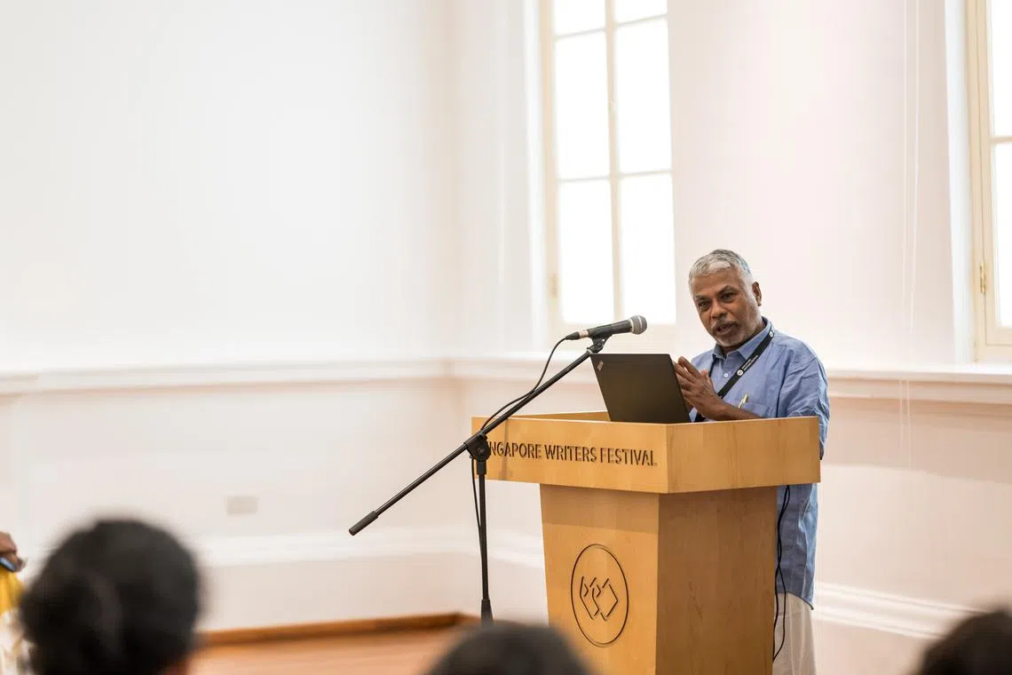 Witty and engaging, author Perumal Murugan urged audiences not to shy away from new Tamil writings. 