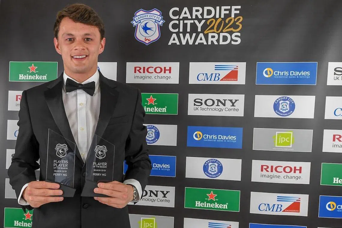Perry Ng was Cardiff's Player of the Year and Players' Player of the Year for the 2022- 23 football season.