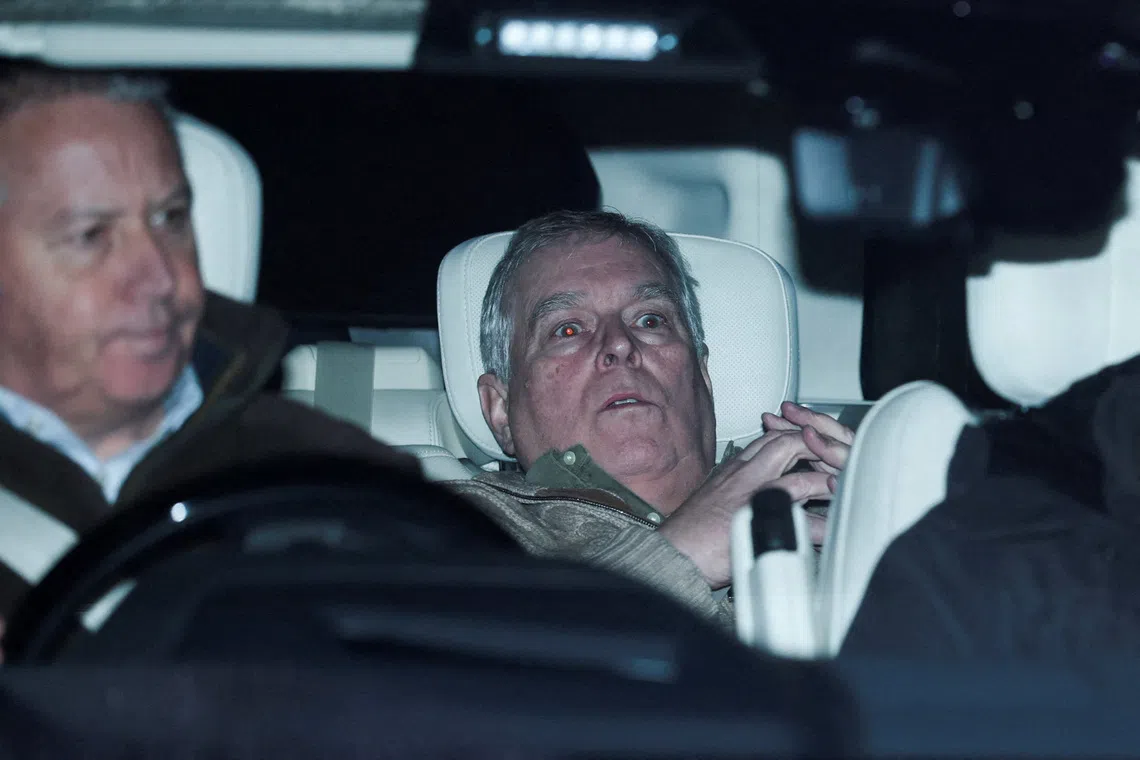 Former Prince Andrew takes police to court over Epstein files arrest, Telegraph says