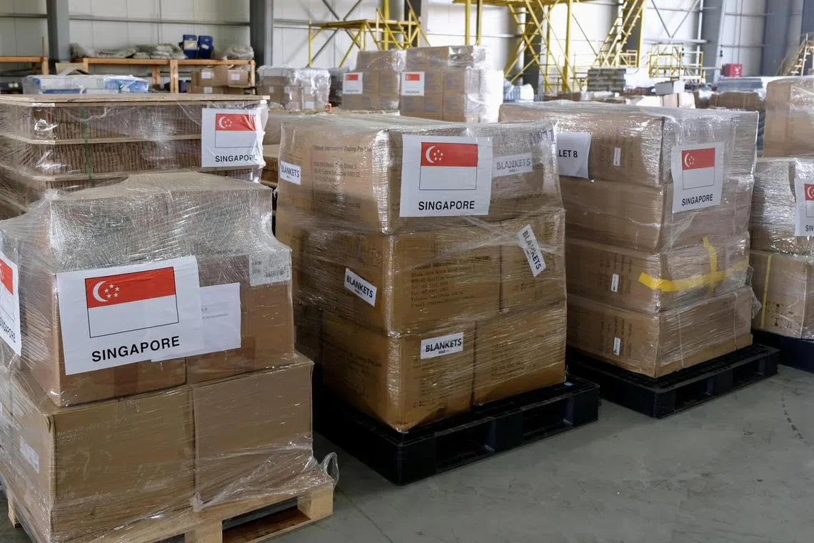 Personnel from 3rd SAF Transport Battalion (3 Tpt Bn) also supported the airdrop operations by packing the supplies and rigging the Container Delivery System (CDS).