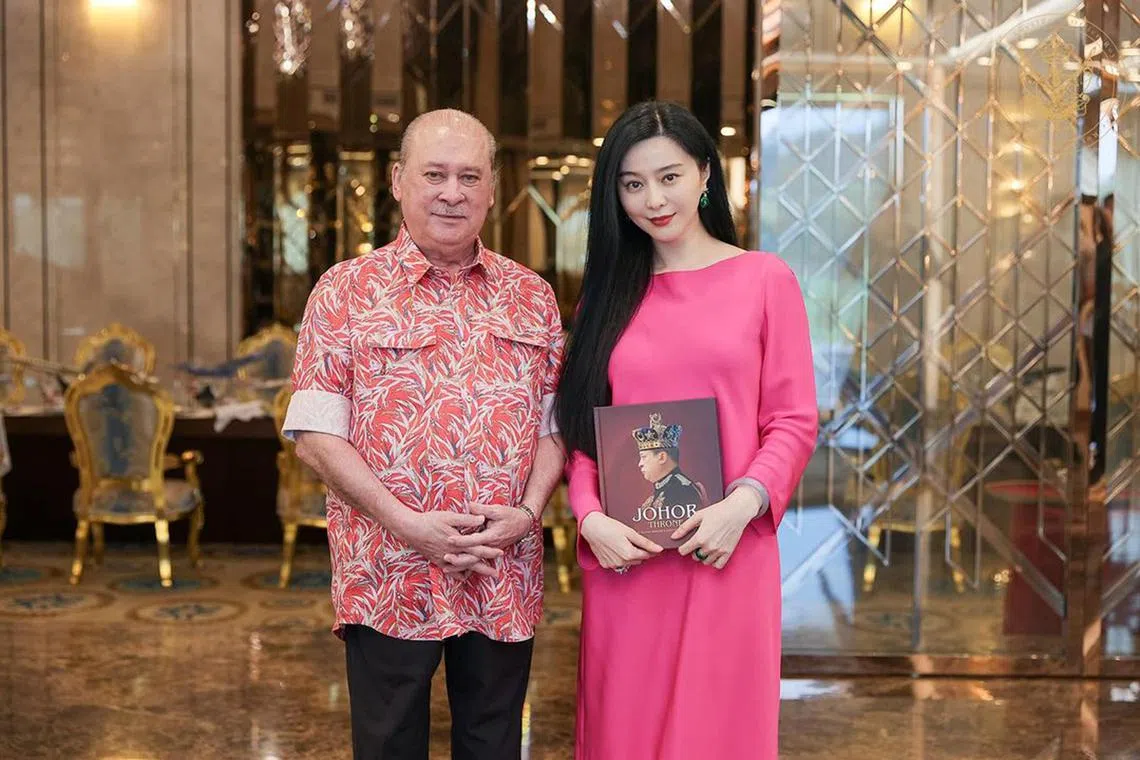 Chinese actress Fan Bingbing meets Johor's Sultan Ibrahim Iskandar on Dec 6, 2023.