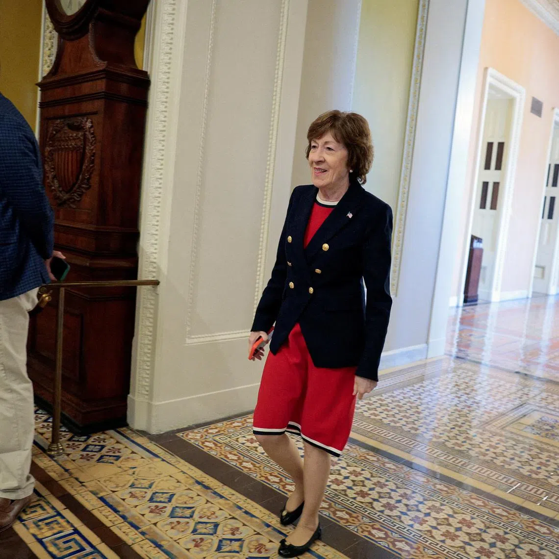 U.S. Senator Susan Collins (R-ME) walks, on the day of Senate votes, on Capitol Hill in Washington, D.C., U.S., June 4, 2026. REUTERS/Evan Vucci