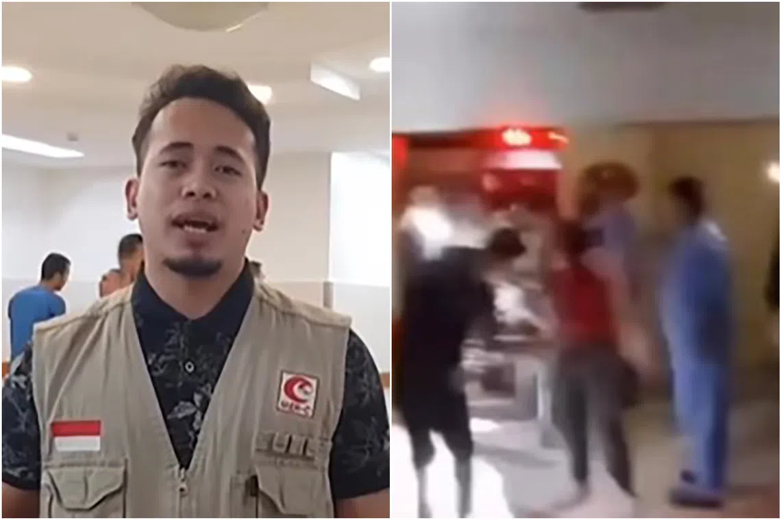 The Indonesia Hospital, which has been using generators for electricity amid an Israeli blockade on the enclave, was forced to treat the injured in darkness and shut down some of its services on Monday.