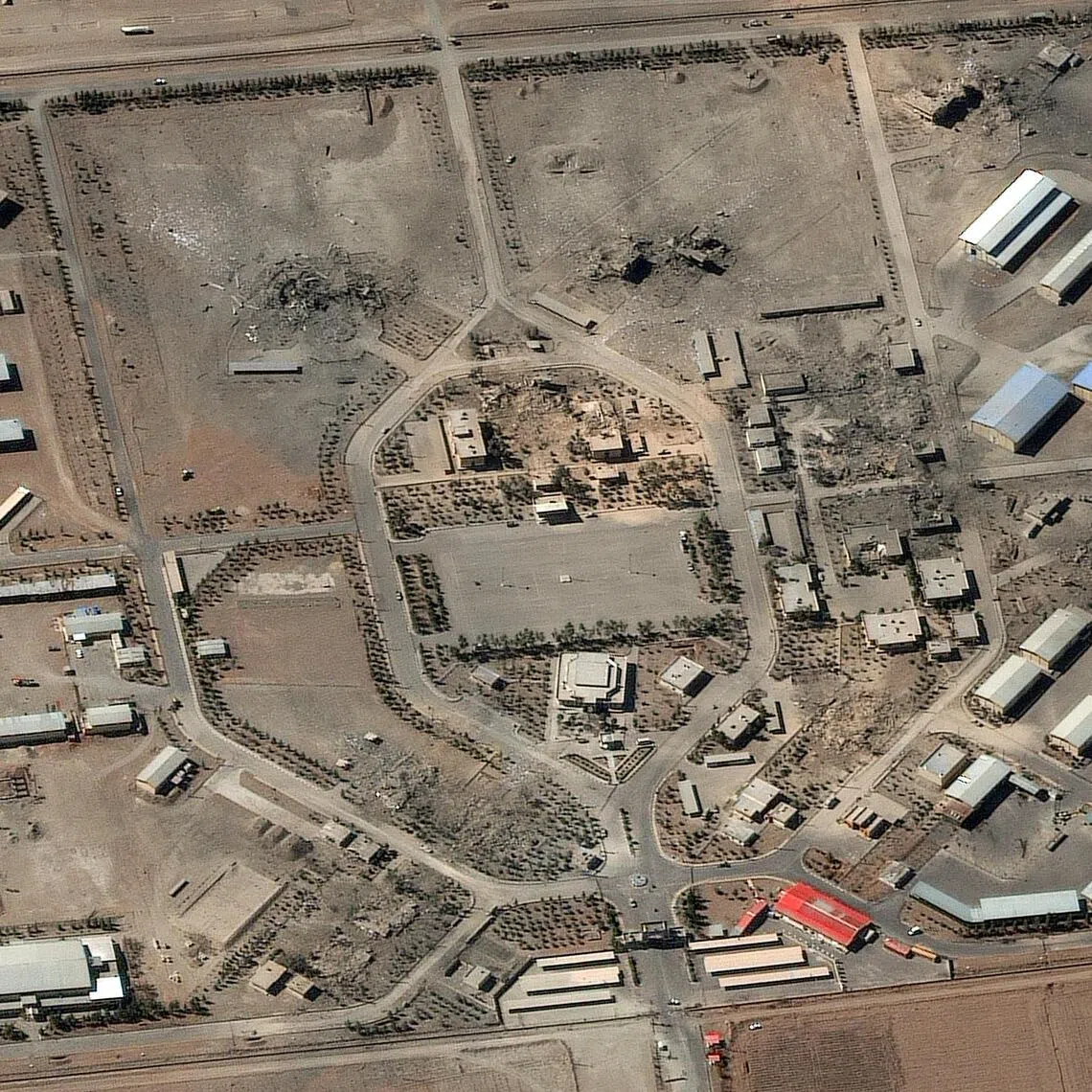 A satellite image shows damaged buildings at Isfahan military garrison after reported airstrikes, amid the U.S.-Israeli conflict with Iran, in Isfahan, Isfahan Province, Iran, March 8, 2026. Vantor/Handout via REUTERS    THIS IMAGE HAS BEEN SUPPLIED BY A THIRD PARTY. NO RESALES. NO ARCHIVES. MANDATORY CREDIT. MUST NOT OBSCURE LOGO.