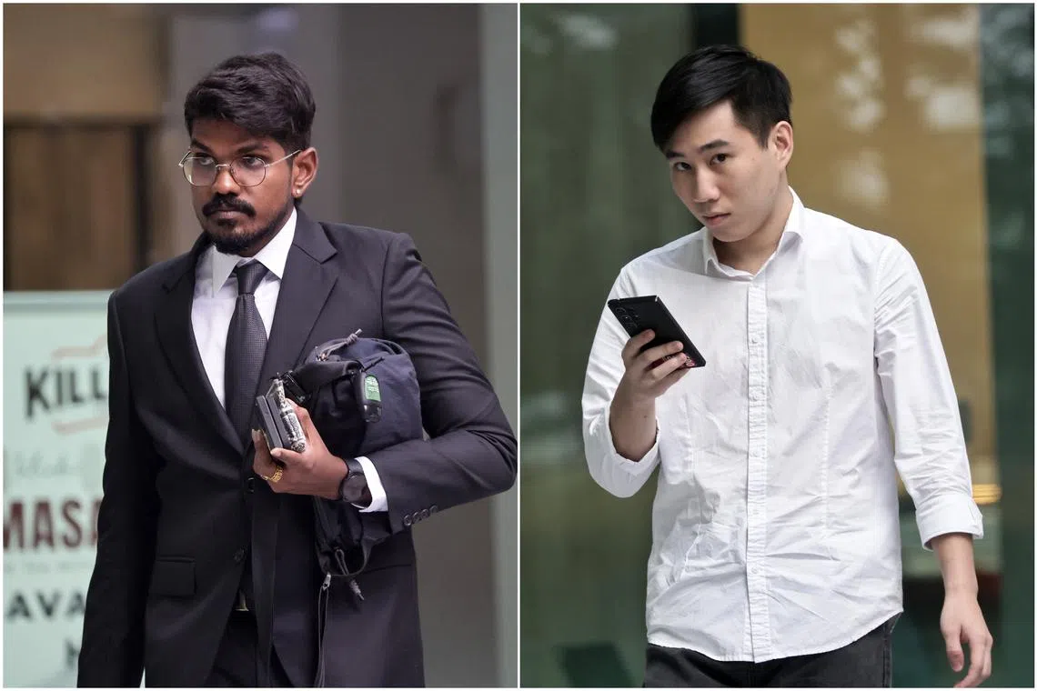 Shivasuria Maniam Kesaval (left) shared the unlawfully obtained information with Brayden Ong Ying Shan.