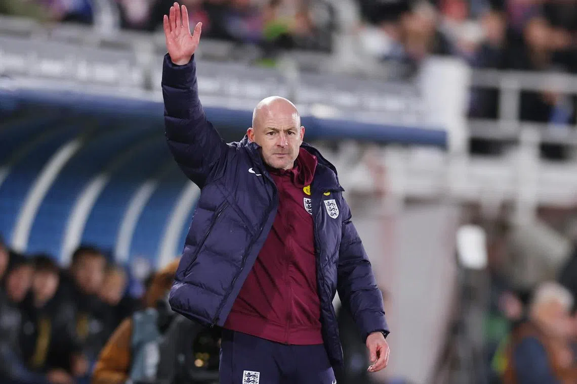 England interim manager Lee Carsley during the Nations League match against Finland.